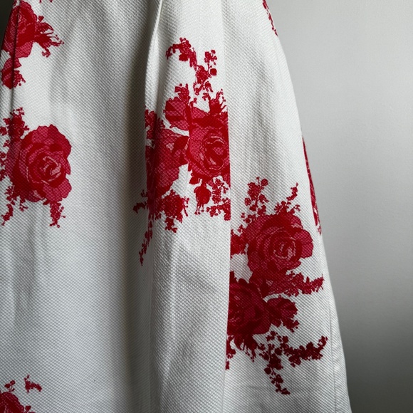 RW&CO - White, Blue and Red Floral Strapless Dress - Picture 6 of 11